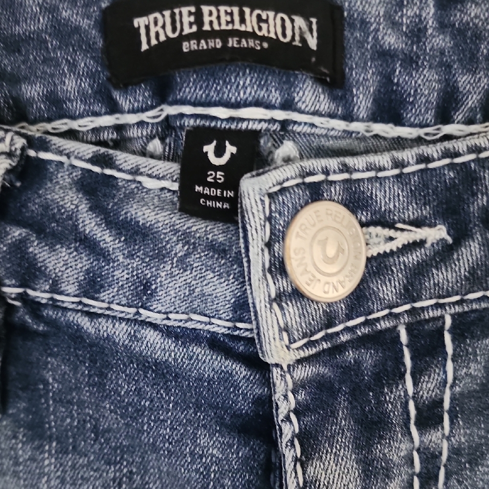 True Religion Women's Denim Jeans with Silver Accents
